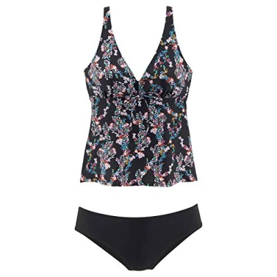 Abbildung von Lascana Bikini, Damen, Größe: 48xE, Schwarz bedruckt