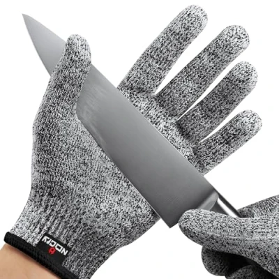 Abbildung von NoCry Schnittsichere Handschuhe Leistungsfähiger Level 5 Schutz, lebensmittelecht. Größe : XL, 1 Paar