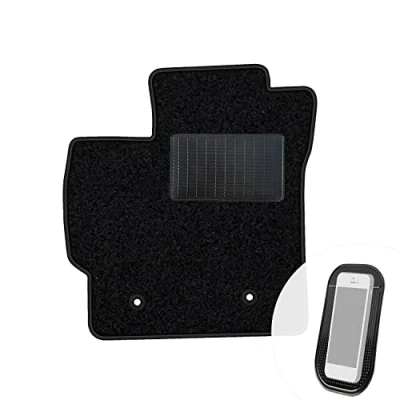 Abbildung von moto MOLTICO Fahrer Fußmatte Auto Velours Fahrerseite Autoteppiche Schwarz Fahrermatte 1 teilig passend für Toyota Prius IV 2009 2015