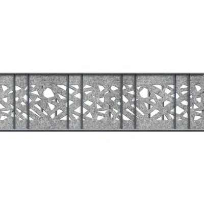Abbildung von Sichtschutzstreifen Design Vlies Graphic für Doppelstabmatten Hellgrau 2,6m