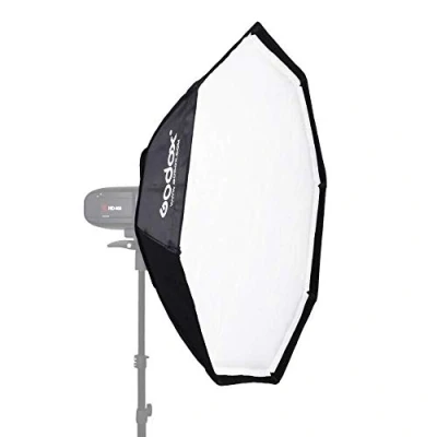 Abbildung von Godox Octa Soft Box (Grau, Aluminum Ring Adapter, 120 cm)