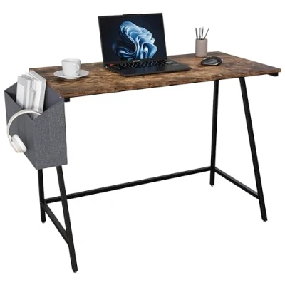 Abbildung von Vida Designs Computertisch, Dunkles Holz, 75H x 112W 50D