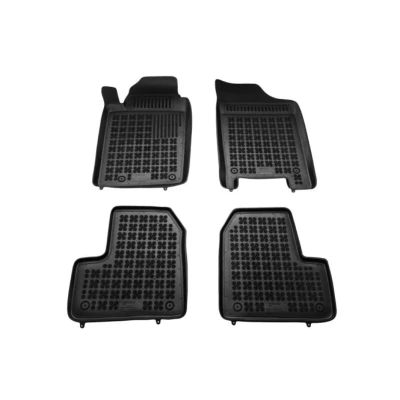 Abbildung von REZAW PLAST 201305 Fußmattensatz Gummi vorne und hinten 4 schwarz Maßgefertigt PEUGEOT: 206 Schrägheck, 206+ SW