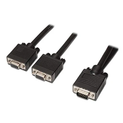 Abbildung von AISENS Svga Hdb15/M 2Xhdb15/H Splitterkabel, Schwarz, 45 cm