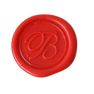 Abbildung von J.Herbin 40102T Siegel rund mit HolzGriff Italic Buchstabe B