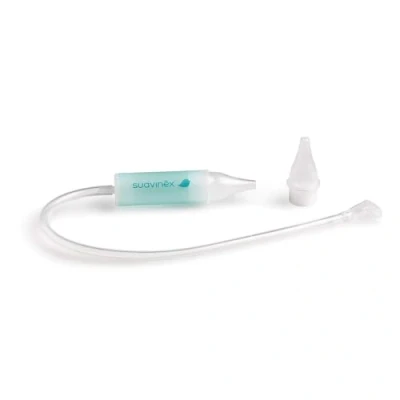 Abbildung von Suavinex, Nasensauger Baby, Manueller Nasensauger. Nasensekretsauger Für Babys ab 0 Monaten. Enthält: 1 Nachfüllmine mit weicher Spitze + Schwammmine. Einfach zu Bedienen und Reinigen