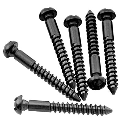 Abbildung von Musiclily Ultra 3,5x30mm Edelstahl Tremolo Steg Befestigungs Schrauben für PRS Style E Gitarre, Schwarz (6er Set)