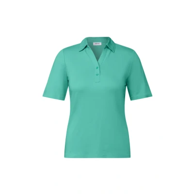 Abbildung von Cecil Tunikashirt Poloshirt, Damen, Größe: Small, Grün
