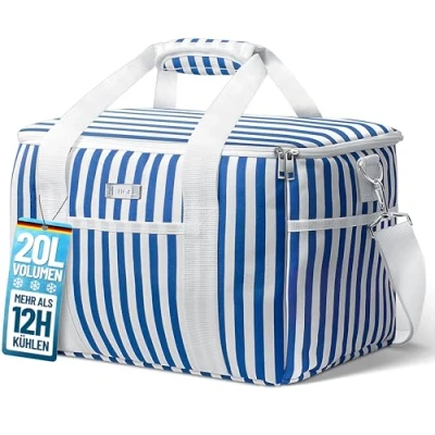 Abbildung von HOEL Kühltasche faltbar 20L Isolierte Thermotasche Lunchtasche wasserdicht &amp; auslaufsicher Isoliertasche für Auto Einkaufen Picknicktasche Lunch Bag Lunchbag