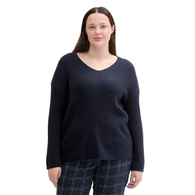 Abbildung von TOM Tailor Strickpullover, Damen, Größe: 50, Sky captain blue