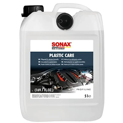 Abbildung von SONAX PROFILINE PlasticCare (5 Liter) Kunststoffpfleger frischt Farben auf, pflegt &amp; kaschiert Verkratzungen auf Kunststoff, Art Nr. 02055000