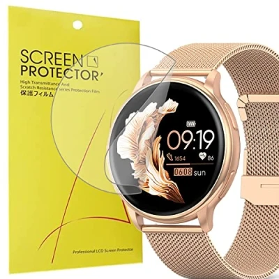 Abbildung von onetuo Schutzfolie Kompatibel für Nemheng 1.32 zoll Smartwatch N33, HD klar Flexible TPU Folie [Blasenfreie] [Kompatibel mit Hülle] [Premium Qualität]Displayschutzfolie (6 Pack)