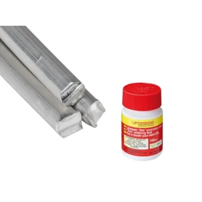 Abbildung von ROTHENBERGER Industrial Set mit 1 Packung bleifreies Stangenlötzinn 650g ROLOT 611 Lötzinn Schmelztemperatur: 199C Ø/Länge: ca. 10,0 x 400 mm 3 Stäbe Lötwasser 100 ml