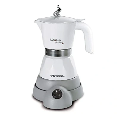 Abbildung von Ariete 1358, Elektrische Espressokanne, Gemahlener Kaffee, 400 W, Grau, Weiß