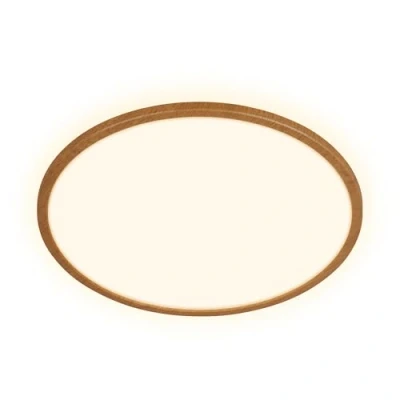 Abbildung von BRILONER LED Deckenlampe mit indirektem Licht, flach, warmweißes Lampe, Deckenleuchte, Wohnzimmerlampe, Panel, Küchenlampe, Schlafzimmerlampe, 42x3 cm, Holzrahmen