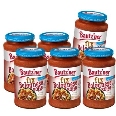 Abbildung von Bautz&#039;ner Fix Bolognese Soße, 6 x 400ml Glas, fertige Bolognese, 6er Pack