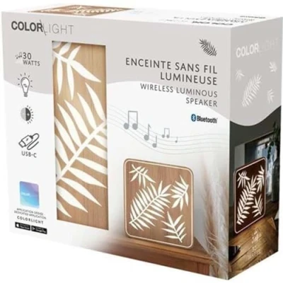 Abbildung von Bigben COLORLIGHT Leaves LED AU385557 Tragbarer Bluetooth Lautsprecher