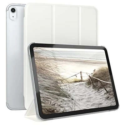 Abbildung von EAZY Case Schutzhülle für iPad 10 Generation (2022) Hülle 10.9 Zoll Smart Cover Tablet Smartcase zum Aufstellen Klapphülle mit Standfunktion Sleep Wake Up Funktion Tasche Kunstleder Etui Weiß