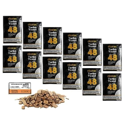 Abbildung von 12 x Turbohefe Alcotec Classic 48 130g, Hefe zur Gärung, Turbo Hefe, für Maische, die Wodka