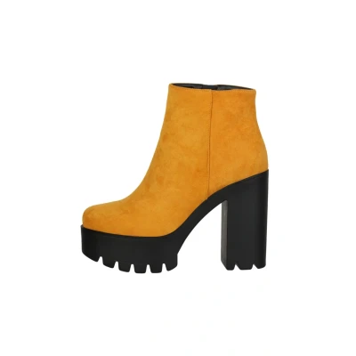 Abbildung von Elara Herbst Plateaustiefelette, Damen, Größe: 38, Gelb Schuhe