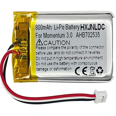 Abbildung von DC 3.7V 800mAh AHB702535PCT 01 Wiederaufladbare Li Ionen Polymer Batterie für Sennheiser Momentum 3.0 M3AEBT M3IETW Wireless Gaming Headset Batteriewechsel