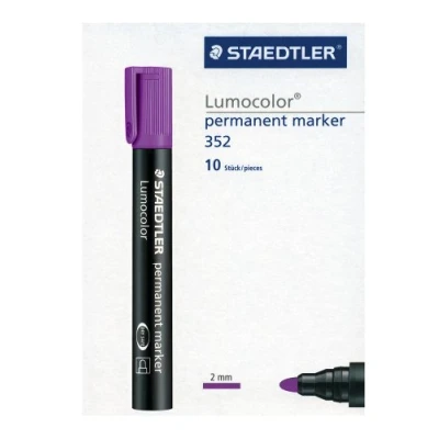 Abbildung von STAEDTLER 352 6 Lumocolor Marker permanent Rundspitze, 2 mm, 10 Stück, violett