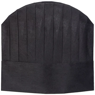Abbildung von Garcia de Pou 10 Einheit Chef &#039;s Hüte rund TOP in Box, 25 cm, Airlaid, schwarz, x 30 cm