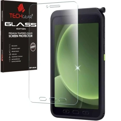 Abbildung von TECHGEAR Galaxy Tab Active 5 8.0&quot; GLASS Edition (SM X306) Displayschutzfolie aus gehärtetem Glas [9H Härte [HD Klarheit] [Kratzfest [Keine Blasen] Hergestellt für Samsung 2024
