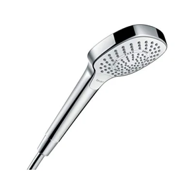 Abbildung von hansgrohe Handbrause &quot;Croma Select E&quot;, 11cm, Multi wassersparend 9 l/min Weiß/chrom