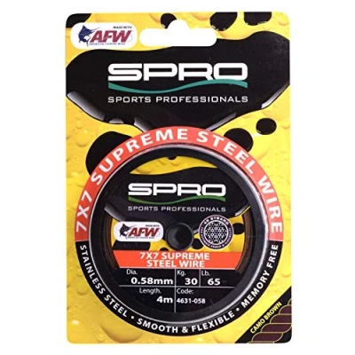 Abbildung von Spro 7x7 Supreme Steel Wire 0,58mm 30kg (4m) Raubfisch Vorfachmaterial