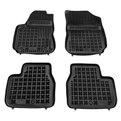 Abbildung von REZAW PLAST 201228 Fußmattensatz Gummi vorne und hinten 4 schwarz Maßgefertigt CITROËN: C4 II Cactus