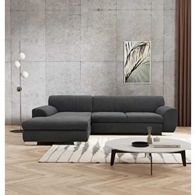 Abbildung von DOMO. collection Ecksofa Nika, Sofa mit Schlaffunktion in L Form, Eckgarnitur, moderne Polsterecke, Eckcouch, Schlafsofa, 277 x 156 78 cm (BxTxH), grau