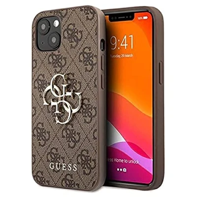 Abbildung von Apple iPhone 13 Hülle Kunststoff Guess Hard Case/Backcover Handyhülle Braun
