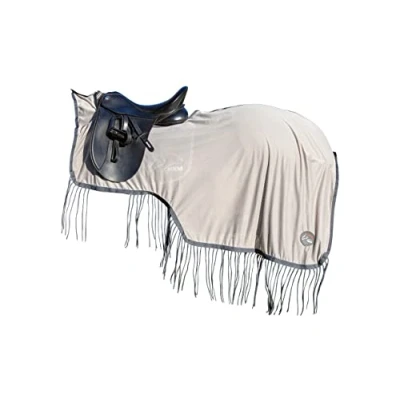 Abbildung von HKM Fliegen Ausreitdecke Fringes Silber/Grau 125/175