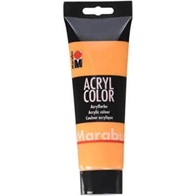 Abbildung von Marabu 12010025013 Acryl Color orange 225 ml, cremige Acrylfarbe auf Wasserbasis, schnell trocknend, lichtecht, wasserfest, zum Auftragen mit Pinsel und Schwamm Leinwand, Papier Holz