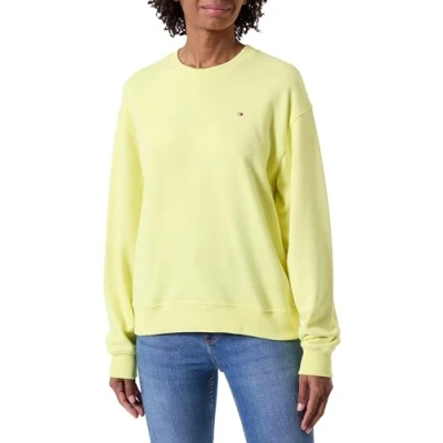Abbildung von Tommy Hilfiger FLAG ON Chest Sweatshirt, Damen, Größe: Large, Yellow tulip