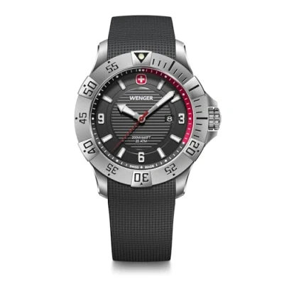 Abbildung von Wenger Herren Armbanduhr Seaforce Analog Quarz, Ø 43 mm, Swiss Made, Wasserdicht bis 200 m, Silikon Armband, 01.0641.138