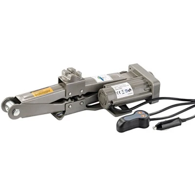 Abbildung von Lescars Elektro Wagenheber: Elektrischer Wagenheber, 12 V, 750 kg Hubkraft, für Autos bis 2 t (12V Scherenwagenheber, hydraulisch elektrisch)