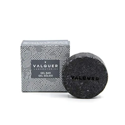 Abbildung von Valquer Laboratorios Válquer Solid Body Gel, mit Aktivkohle, Beruhigung und Tiefenreinigung der Haut, Vegan, Seifenfrei, Plastikfrei, Silikonfrei, Ökologisch, 50 G