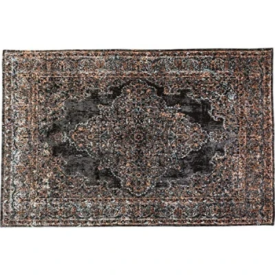 Abbildung von Kare Design Teppich Kelim Pop Rockstar, Schwarz/Braun, Teppich, Kurzflorteppich, Baumwolle, 1x170x240 cm (H/B/T)