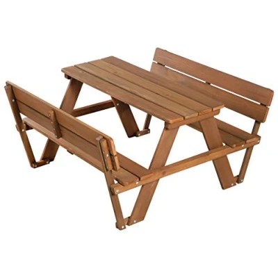 Abbildung von roba® Kindersitzgruppe Picknick for 4 Outdoor Deluxe, Teakholz, mit Lehne