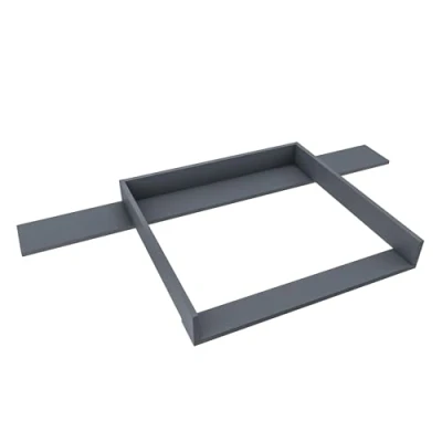 Abbildung von regalik Wickelaufsatz mit Platte für Hemnes von IKEA, Wickeltischaufsatz 50x160 cm Kommoden, Abnehmbar Wickelkommode aufsatz, Gerade Frontplatten, Graphite, 1 mm ABS Material