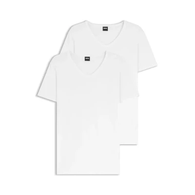 Abbildung von BOSS Herren V Neck T Shirt, 2er Pack Modern, White, XXL