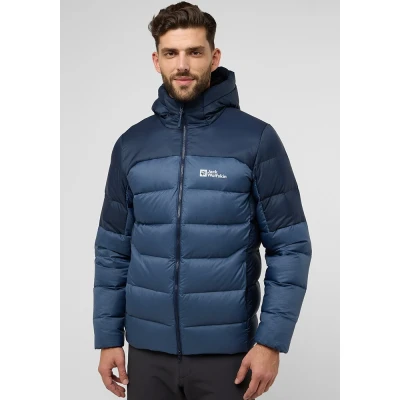 Abbildung von Jack Wolfskin Nebelhorn Hoody Daunenjacke, Herren, Größe: Large, Nature blue