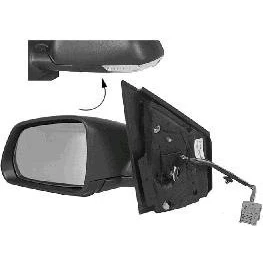 Abbildung von Außenspiegel Van Wezel 5828808 rechts schwarz Komplettspiegel, konvex, für elektr.Spiegelverstellung, beheizbar VOLKSWAGEN: Polo IV Schrägheck