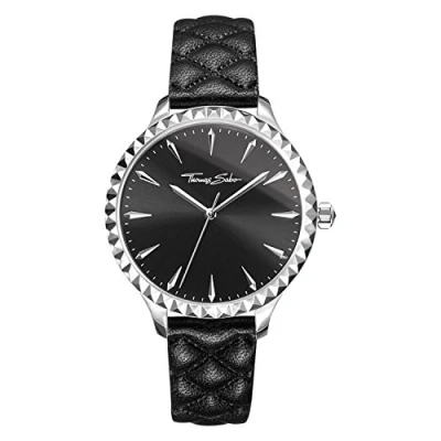 Abbildung von Thomas SABO Rebel AT Heart Uhr Black, silvercoloured, Damen, Größe: One Size, silver coloured