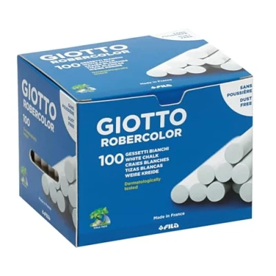 Abbildung von Giotto 538800 Robercolor Kreide, weiß, 100 Stück Packung
