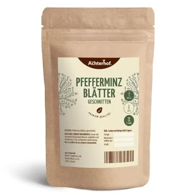 Abbildung von Pfefferminzblätter 1000g I getrocknet und geschnitten ideal für Pfefferminz Tee naturrein Kräutertee lose aus deutschem Anbau vom Achterhof