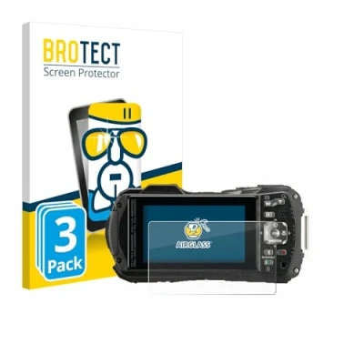 Abbildung von BROTECT Schutzglas für Pentax WG 90 (3 Stück) Schutzfolie Panzer Folie Glas [Extrem Kratzfest 9H, Anti Fingerprint, Ultra Transparent]