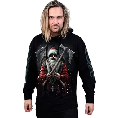 Abbildung von Spiral Sleigher Hoodie Männer Kapuzenpullover schwarz M 100% Baumwolle Horror, Rockwear, Weihnachten